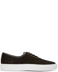 Common Projects Black Canvas Tournat Four Hole Sneakers
