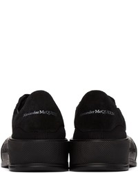 Alexander McQueen Black Deck Lace Up Plimsoll Sneakers