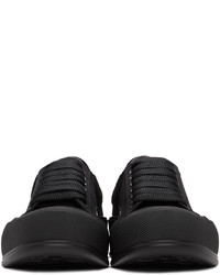 Alexander McQueen Black Deck Plimsoll Sneakers