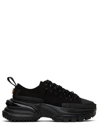 Wooyoungmi Black Double Lace Low Top Sneakers