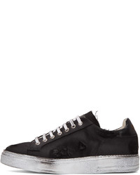 MSGM Black Worn Out Retro Sneakers