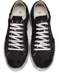 MSGM Black Worn Out Retro Sneakers