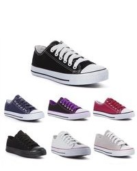 CollectionO Canvas Low Top Shoes Casual Lace Up Sneakers