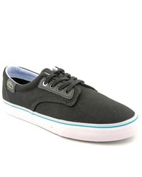 Lacoste Barbados Sys Black Canvas Sneakers Shoes Uk 7
