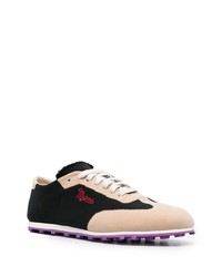 Marni Panelled Logo Embroidered Canvas Sneakers