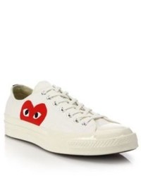 Comme des Garcons Play Peek A Boo Canvas Low Top Sneakers