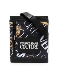 VERSACE JEANS COUTURE Barocco Logo Print Shoulder Bag