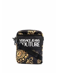 VERSACE JEANS COUTURE Baroque Print Logo Motif Messenger Bag