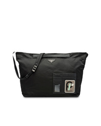 Prada Black And Grey Technical Shoulder Bag