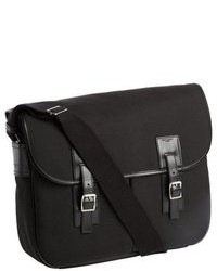 Saint Laurent Black Canvas Messenger Bag