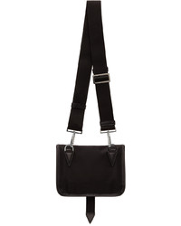 Versace Black Nylon Small La Medusa Messenger Bag