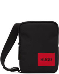 Hugo Black Recycled Polyester Messenger Bag