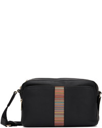 Paul Smith Black Signature Stripe Messenger Bag