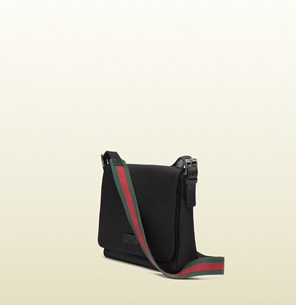 Gucci Small Techno Canvas Crossbody Bag in Black for Men
