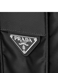 Prada Leather Trimmed Nylon Messenger Bag