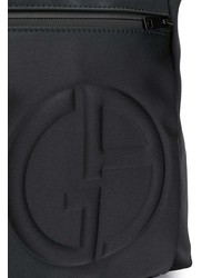 Giorgio Armani Logo Embossed Messenger Bag