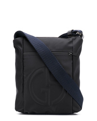 Giorgio Armani Logo Embossed Messenger Bag