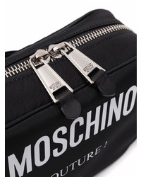 Moschino Logo Print Zipped Shoulder Bag