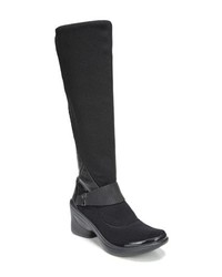 Black Canvas Over The Knee Boots