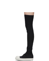 Rick Owens DRKSHDW Black Stocking Over The Knee Boots