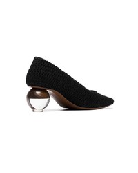 Neous Black Besse 50 Fabric Pumps With Spherical Heel