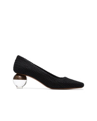Neous Black Besse 50 Fabric Pumps With Spherical Heel