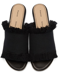 Proenza Schouler Black Canvas Sandals