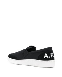 A.P.C. Logo Print Slip On Sneakers