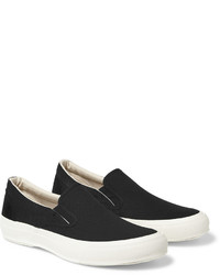 Beams Suede And Canvas Slip On Sneakers