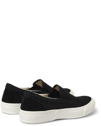Beams Suede And Canvas Slip On Sneakers
