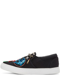 Marc Jacobs Black Embroidered Mercer Sneakers