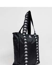 Kappa Authentic Anim Logo Tote Bag In Black