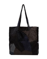 By Walid Black And Grey Patch Detail Tote Bag