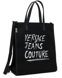 VERSACE JEANS COUTURE Black Handwritten Logo Tote