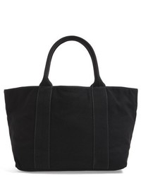 Marc Jacobs Chipped Studs Canvas Shoulder Tote Black