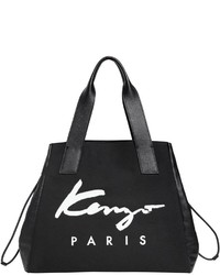 Kenzo Essentials Canvas Leather Tote Bag