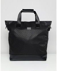 Peter Werth Holdall Tote In Textured Black