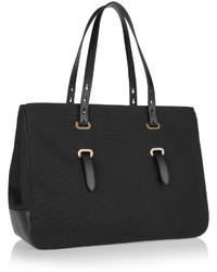 Tomas Maier Leather Trimmed Canvas Tote