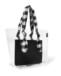 Loeffler Randall Lydia Pvc Leather And Gingham Canvas Tote