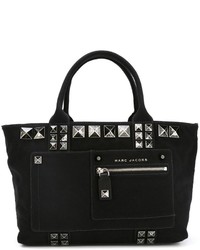 Marc Jacobs - Snapshot Studs - Black leather bag printed canvas