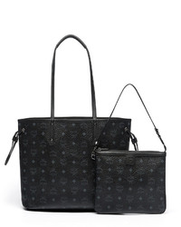 MCM Medium Reversible Shopper Bag Black