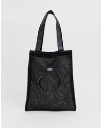 French Connection Mesh Shoppers Tote With Grab Handle