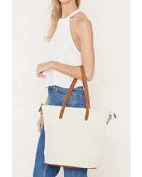Forever 21 Zip Top Canvas Tote