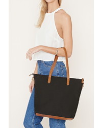 Forever 21 Zip Top Canvas Tote