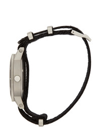 Instrmnt Silver And Black Webbing Dive Watch