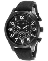 Lucien Piccard Treviso Chrono Black Canvas Dial And Case