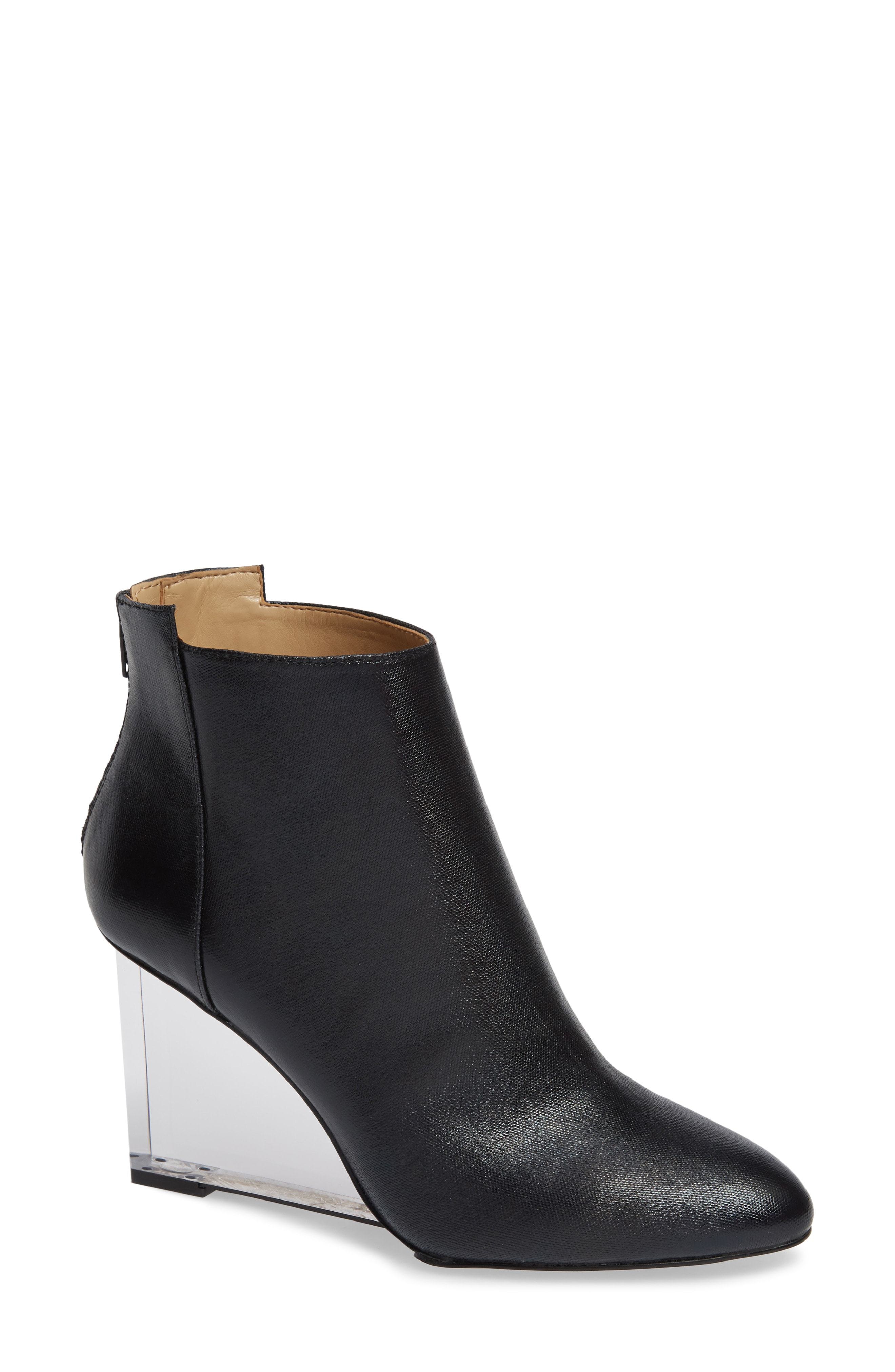 Clear wedge clearance booties