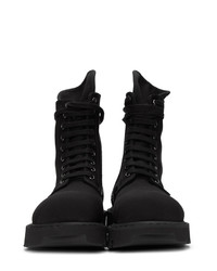 Rick Owens DRKSHDW Black Bozo Megatooth Lace Up Boots