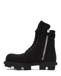 Rick Owens DRKSHDW Black Bozo Megatooth Lace Up Boots
