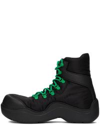 Bottega Veneta Black Green Puddle Bomber Boots